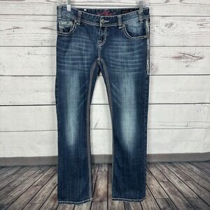 Rock Roll Cowgirl Jeans Womens 31 Blue‎ Bootcut Riding Western Rodeo Ranch